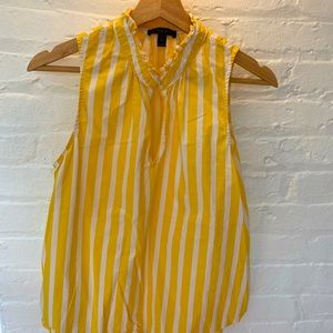 J Crew striped sleeveless popover